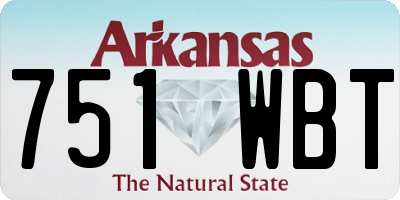 AR license plate 751WBT