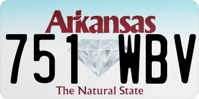 AR license plate 751WBV