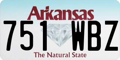 AR license plate 751WBZ