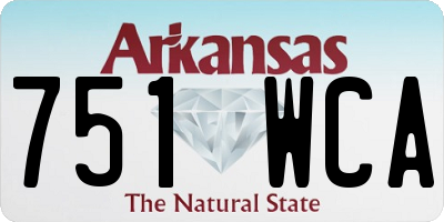 AR license plate 751WCA