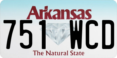 AR license plate 751WCD