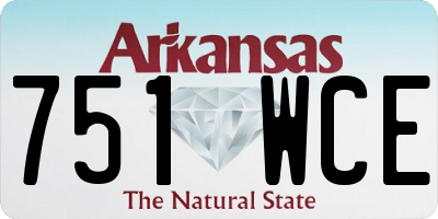 AR license plate 751WCE