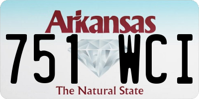 AR license plate 751WCI