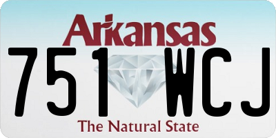 AR license plate 751WCJ