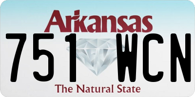 AR license plate 751WCN