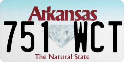 AR license plate 751WCT