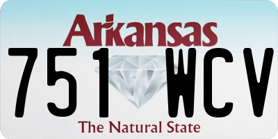 AR license plate 751WCV