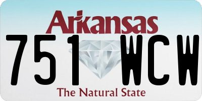 AR license plate 751WCW