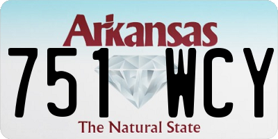 AR license plate 751WCY