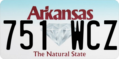 AR license plate 751WCZ