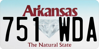AR license plate 751WDA