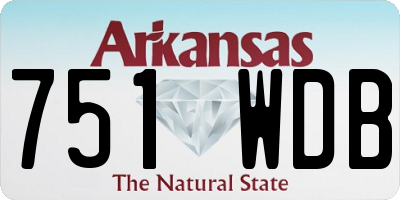 AR license plate 751WDB