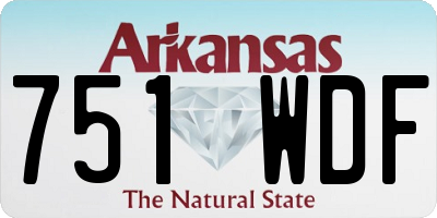 AR license plate 751WDF