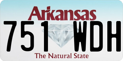 AR license plate 751WDH