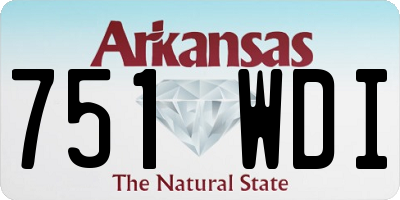 AR license plate 751WDI