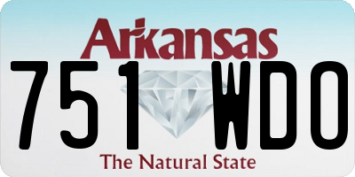 AR license plate 751WDO