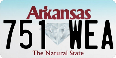AR license plate 751WEA