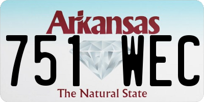AR license plate 751WEC