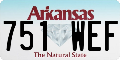 AR license plate 751WEF