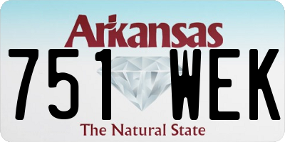 AR license plate 751WEK