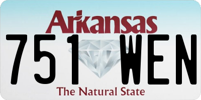 AR license plate 751WEN
