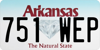 AR license plate 751WEP