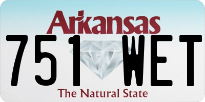 AR license plate 751WET