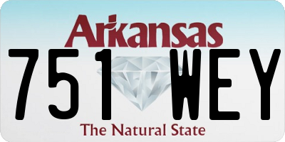 AR license plate 751WEY