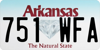 AR license plate 751WFA