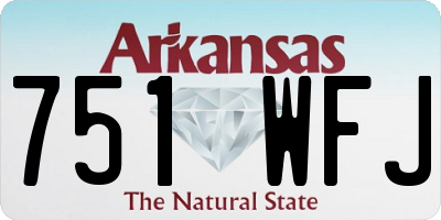 AR license plate 751WFJ