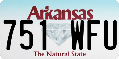 AR license plate 751WFU