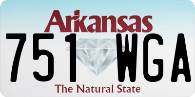 AR license plate 751WGA