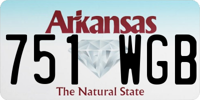 AR license plate 751WGB
