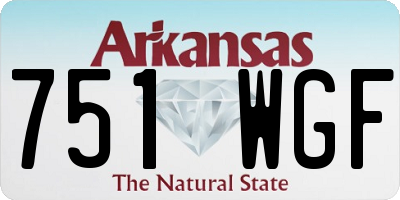 AR license plate 751WGF