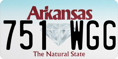 AR license plate 751WGG