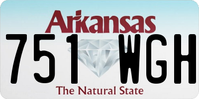 AR license plate 751WGH