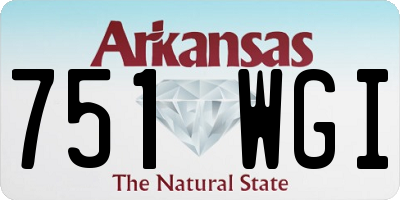 AR license plate 751WGI