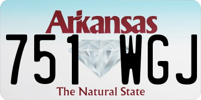 AR license plate 751WGJ