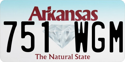 AR license plate 751WGM