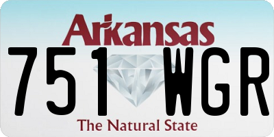 AR license plate 751WGR