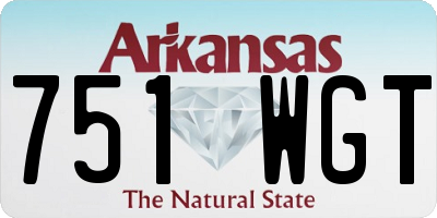 AR license plate 751WGT