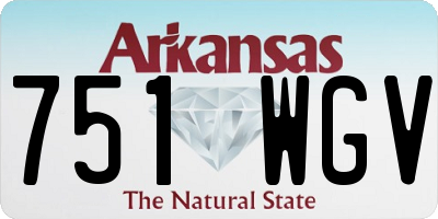 AR license plate 751WGV