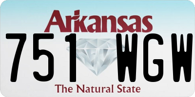 AR license plate 751WGW