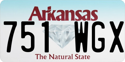 AR license plate 751WGX