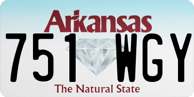 AR license plate 751WGY