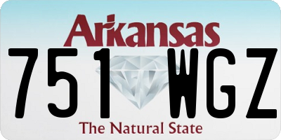 AR license plate 751WGZ