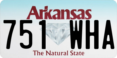 AR license plate 751WHA