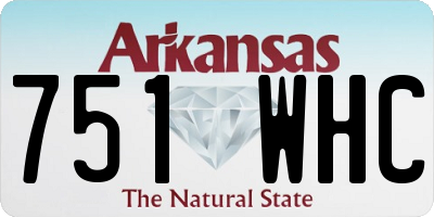 AR license plate 751WHC