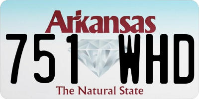 AR license plate 751WHD