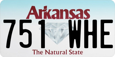 AR license plate 751WHE